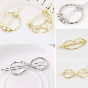 Minimal Geometric Hair  Clips Accessories Set